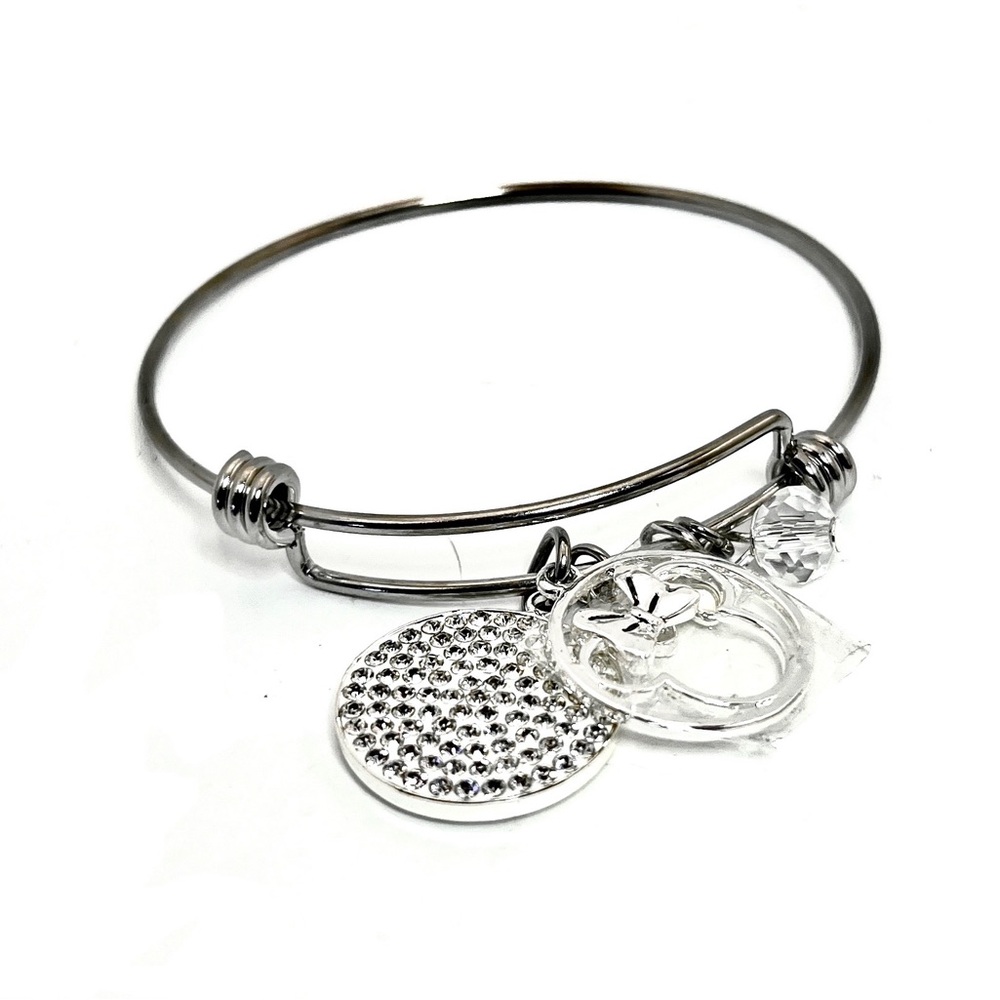 Minnie Mouse Silhouette on top of Pavé Charm, ‘Some Days Call For Extra Sparkle’